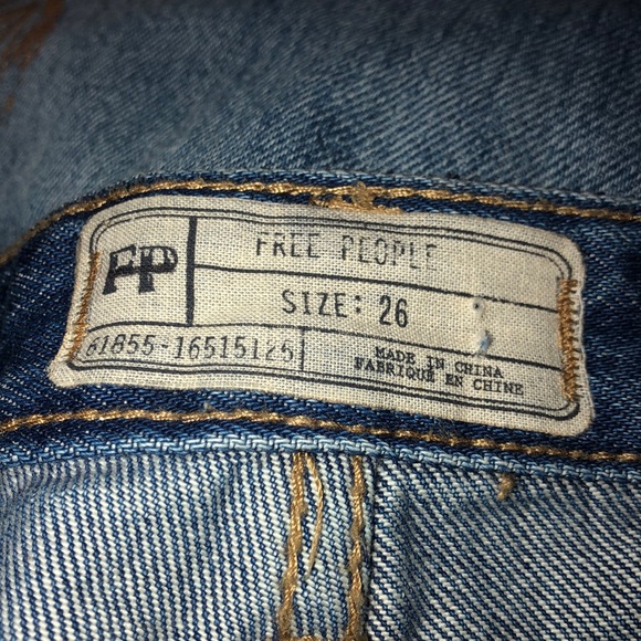 Free People Distressed Blue Jeans - Picture 6 of 11